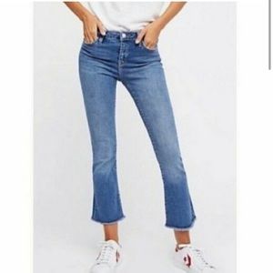 FREE PEOPLE cropped kick flare jeans Sz 26